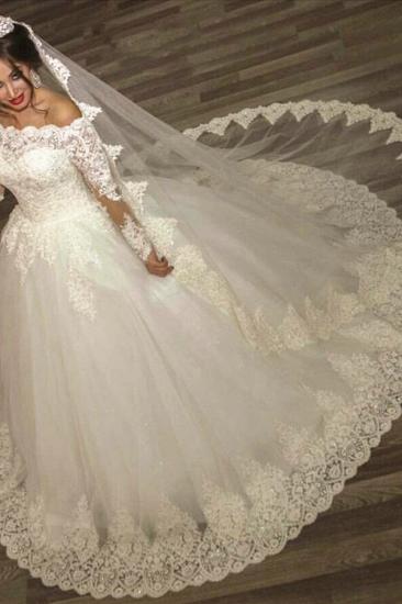 Ball Gown Wedding Dresses Long Sleeves Off Shoulder High Quality Bridal Gowns