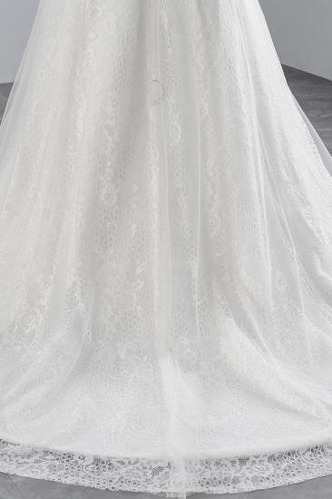 Bradyonlinewholesale Glamorous Jewel Sleeveless Rhinestone White Mermaid Wedding Dresses with Appliques_7