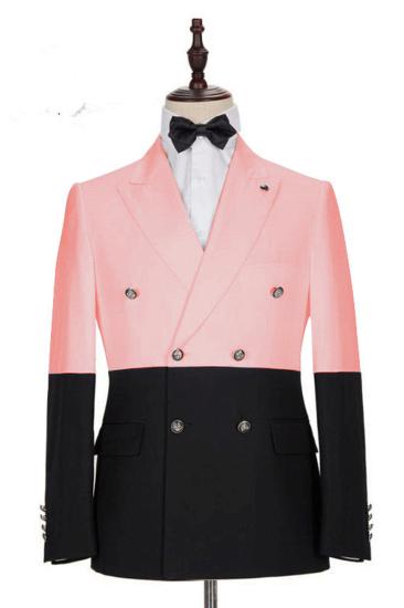 Maximus Pink Double Breasted Slim Fit Fashion Men Suitable for Prom_2