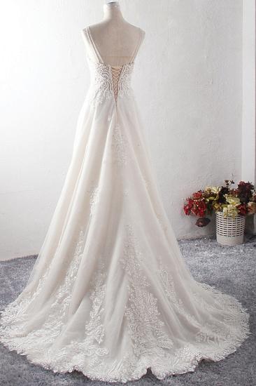 Bradyonlinewholesale Gorgeous Straps Sweetheart Tulle Wedding Dress Sleeveless Sweetheart Appliques Bridal Gowns with Pearls Online_2