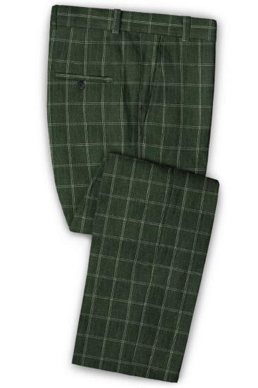 Luxury Green Two Piece Mens Suit | Latest Mens Linen Prom Evening Dress_3