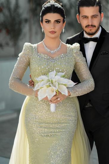 Modern Evening Dresses Long With Sleeves Prom Dresses Glitter_8