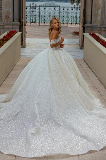 Gorgeous A-Line Princess Wedding Dress | Glittering Sleeveless Wedding Dress_3