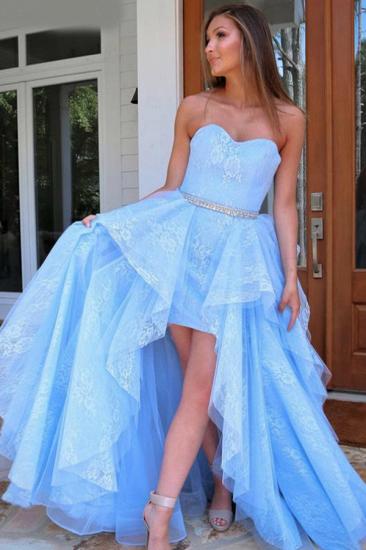 Sweetheart Sleeveless Hi-Lo Prom Dress_1