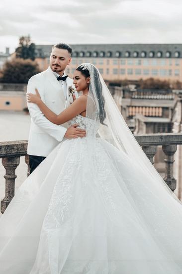 Princess Wedding Dresses Glitter Wedding Dresses with Lace_9