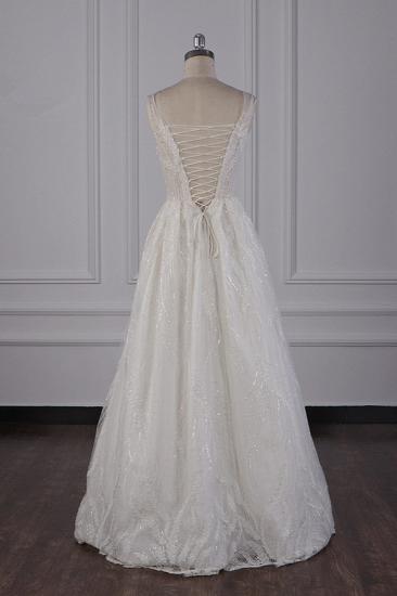 Bradyonlinewholesale Sparkly Beadings A-Line Ruffle Wedding Dress Jewel Appliques Bridal Gowns On Sale_2
