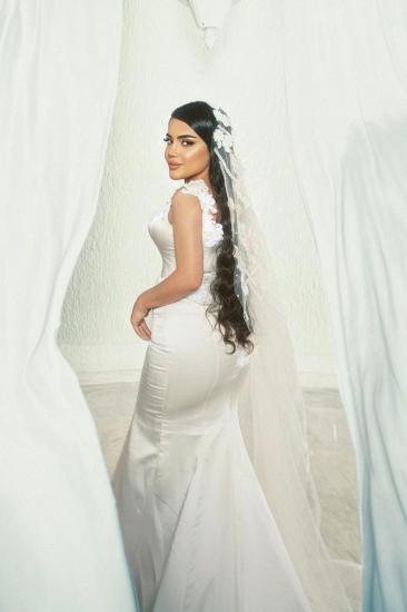 Simple Wedding Dresses Mermaid Style Satin Wedding Dresses Cheap_7