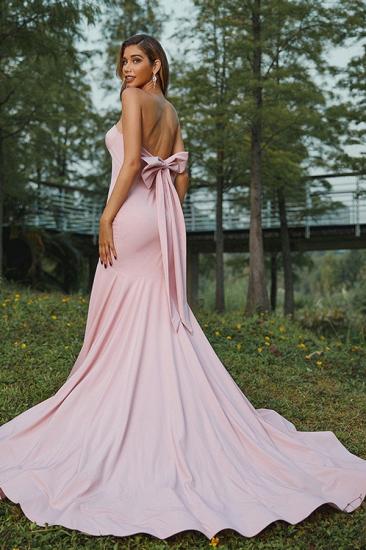 Simple Evening Dress Long Fishtail Pink | Online Evening Dress_2