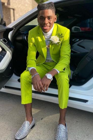 Wilbur Light Green Notched Lapel Two Buttons Prom Suits_1