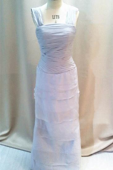 Elegant Tiered Silver Grey Chiffon Long Mother of the Bride Dresses with Jacket Custom Plus Size Mother Dress_2