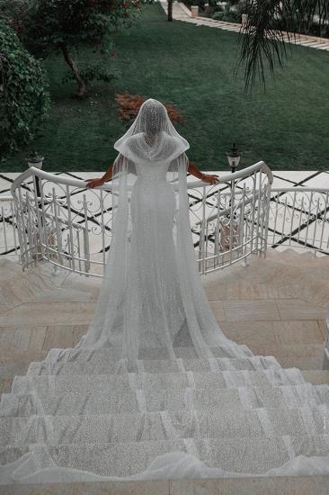 Trendy Off-the-shoulder White Mermaid Blet Wedding Dresses_2