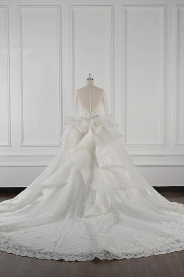 Bradyonlinewholesale Gorgeous Jewel Lace Tulle Wedding Dress Long Sleeves Beadings Bridal Gowns On Sale_2