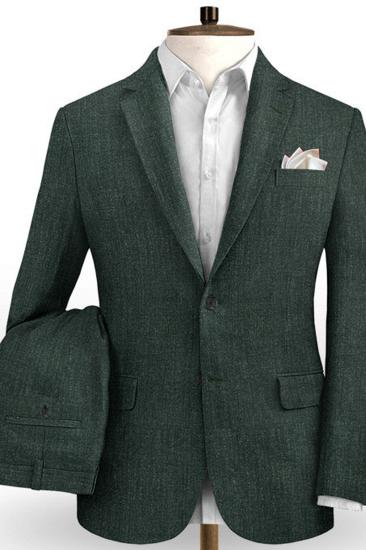 Albert Cool Fashion Green Linen Mens Suit | Slim Fit Tuxedo Online_2
