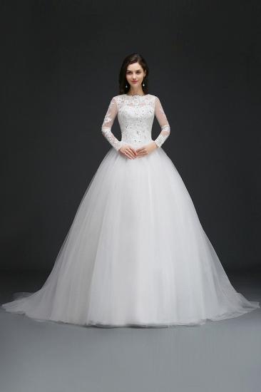 AMARIS | Ball Gowns Court Train Tulle Gorgeous Wedding Dresses with Crystal_3