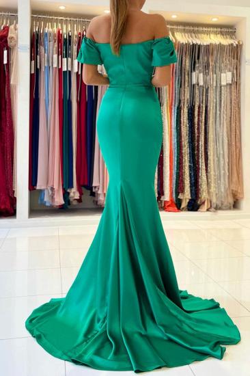 Stunning Off-the-Shoulder Satin Mermaid Evening Gown_2