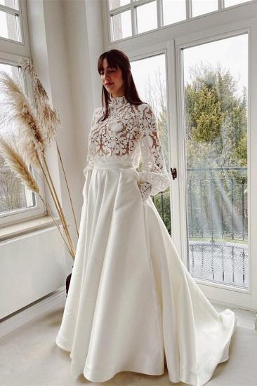 Designer Wedding Dresses With Sleeves | Wedding dresses A line lace