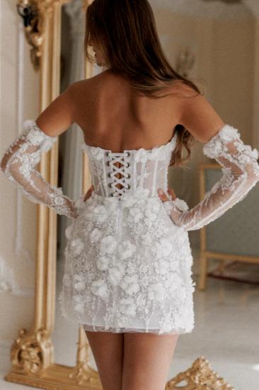 Mini Wedding Dresses Lace Short Wedding Dresses Glitter_2