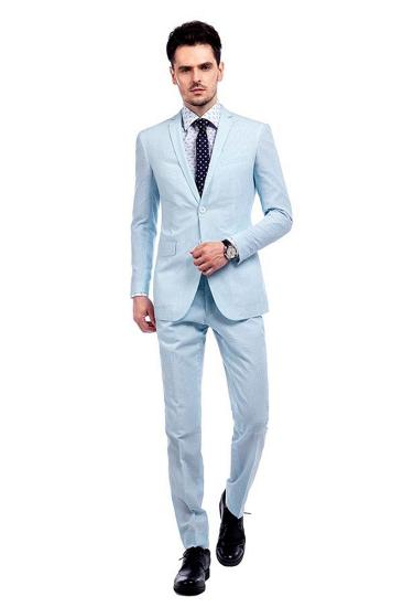 New Light Blue Mens Suit | Mens Striped Seersucker Casual Suit