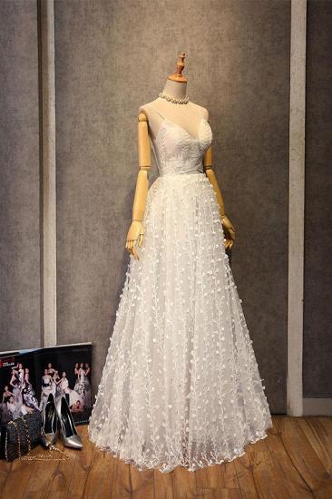 Bradyonlinewholesale Gorgeous Sweetheart Long Spaghetti Straps Wedding Dress Sleeveless Appliques Bridal Gowns On Sale_4