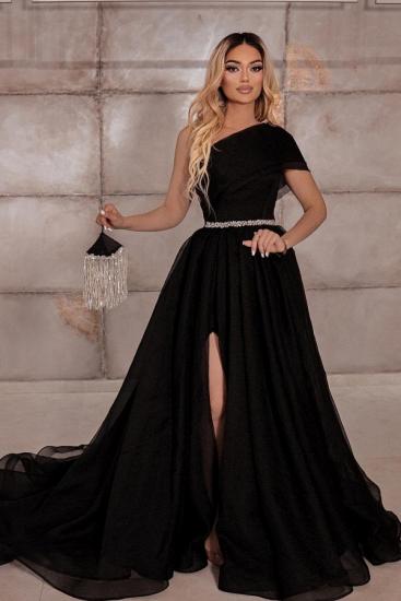 Elegant evening dresses long black | Simple evening wear prom dresses_1