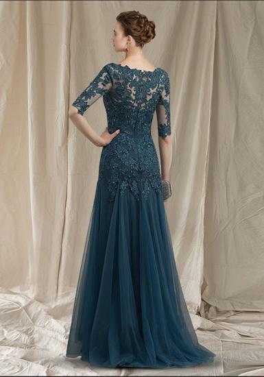 Darkgreen long Mother of the Bride Dress lace | Motherdress with Sleeves_2
