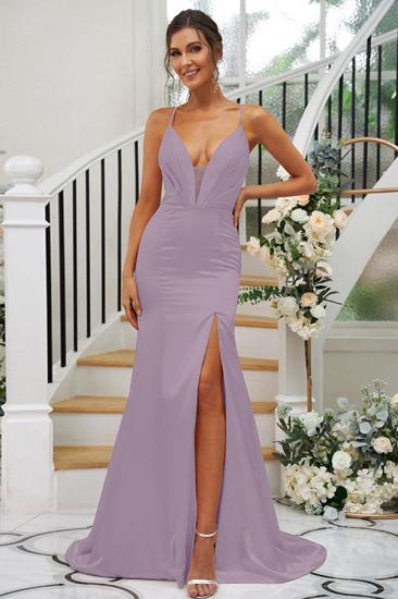 Pink Simple Split Evening Dress | Long Prom Dress Cheap_24